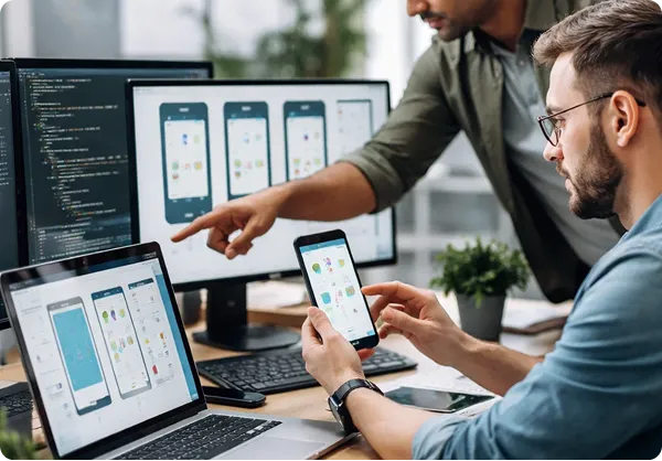 Android developer working on native mobile application code