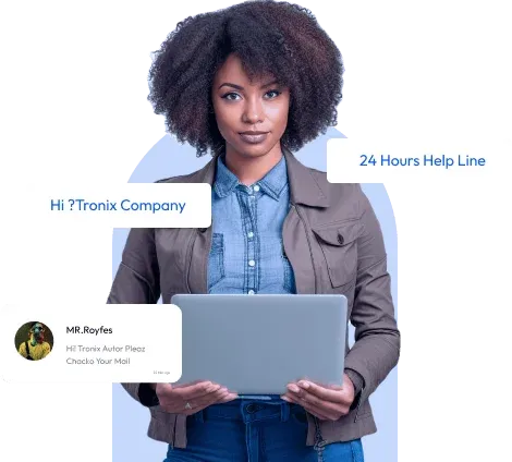 Business professional checking reports on tablet