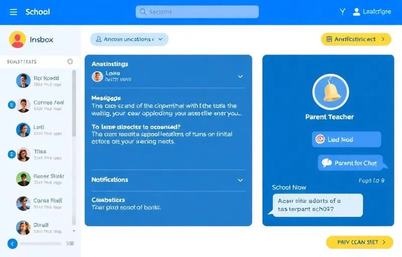 Parent communication portal app sending direct messages
