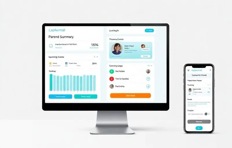 Parent checking student progress on a mobile app