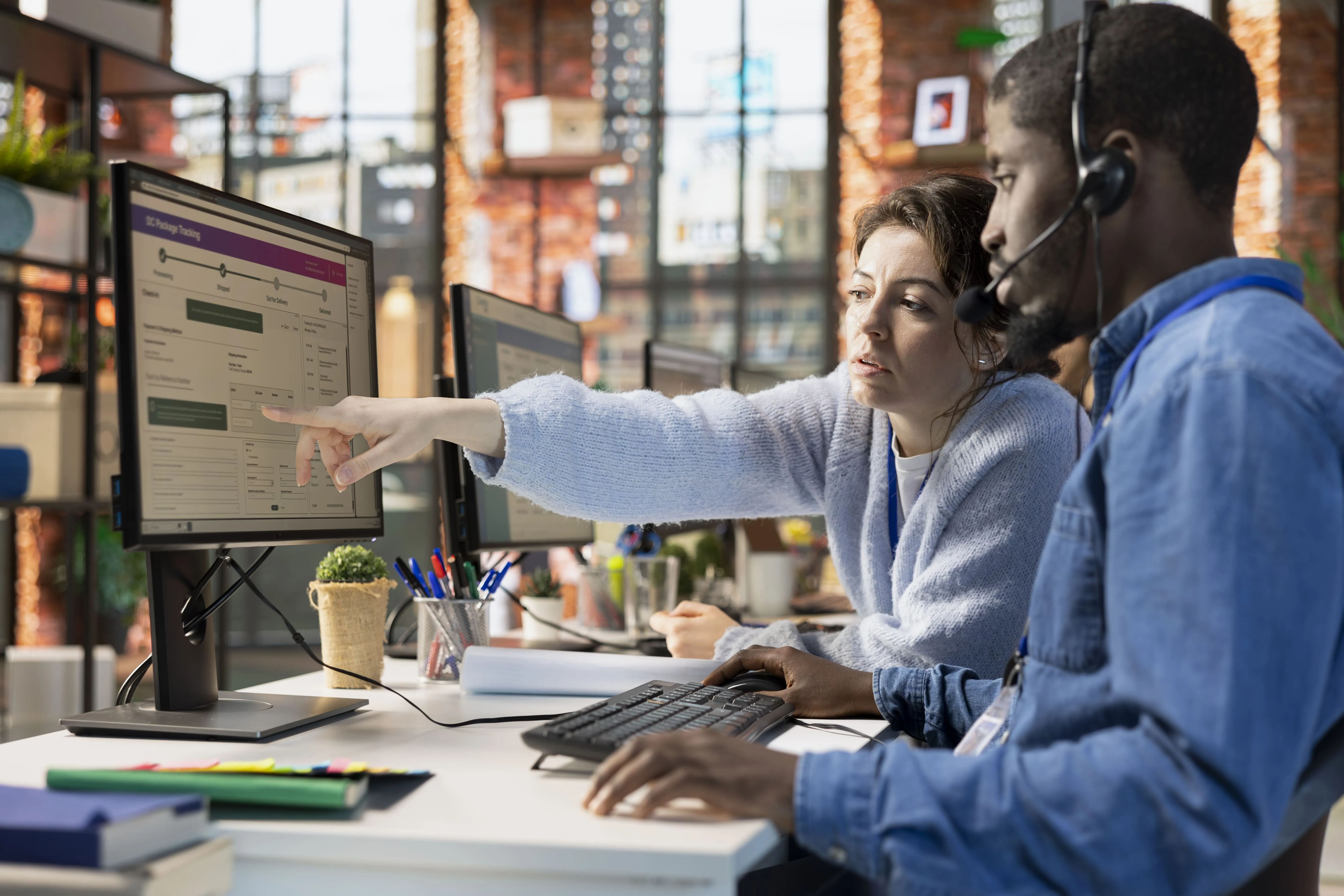 Support team collaborating on app maintenance and updates