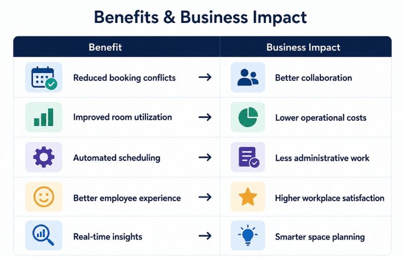 Employees experiencing meeting room booking conflicts in a modern office before using Meeting Room Booking Software for smarter workspace management.