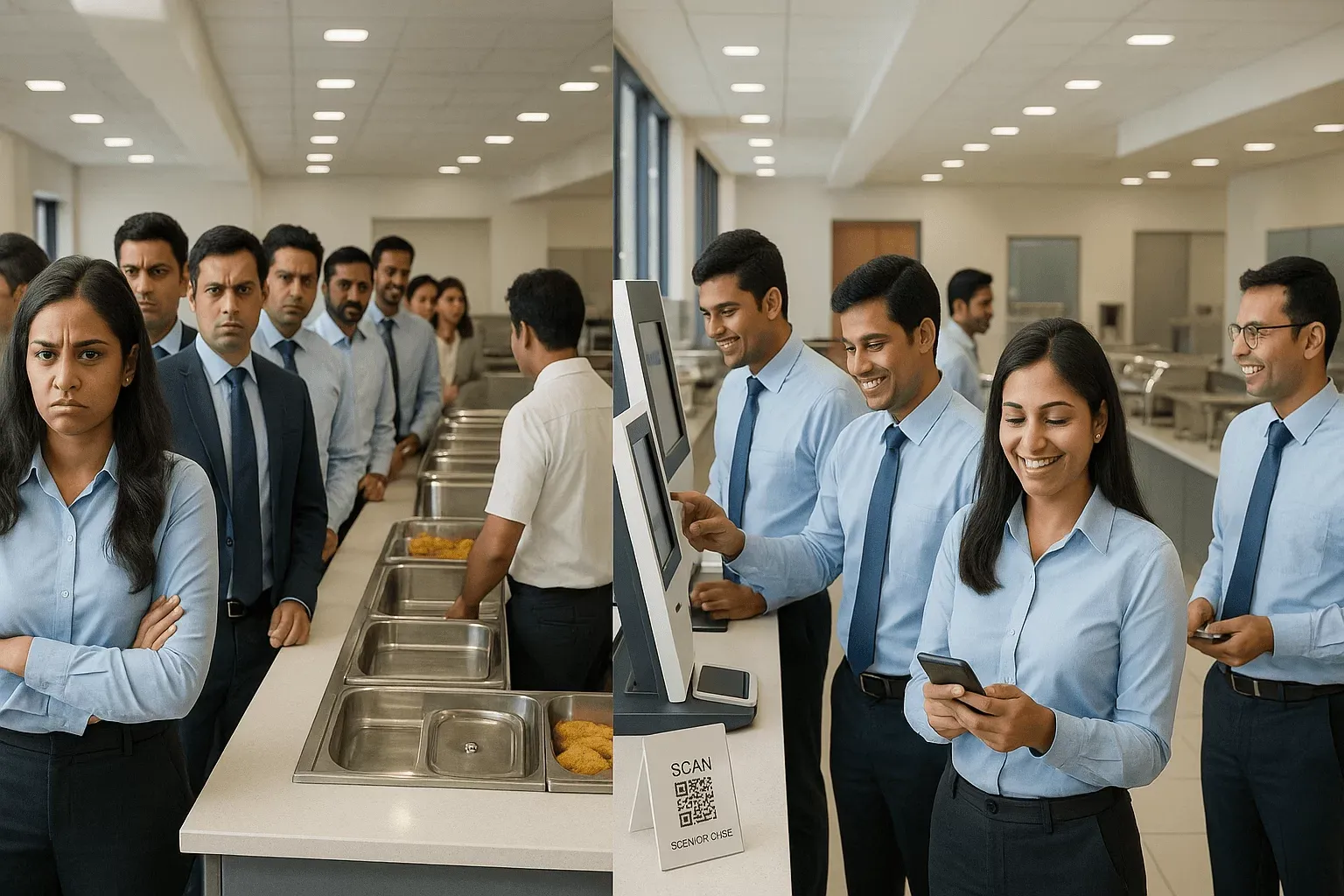 How Corporate Cafeteria Management Software Cuts Wait Times by 30%